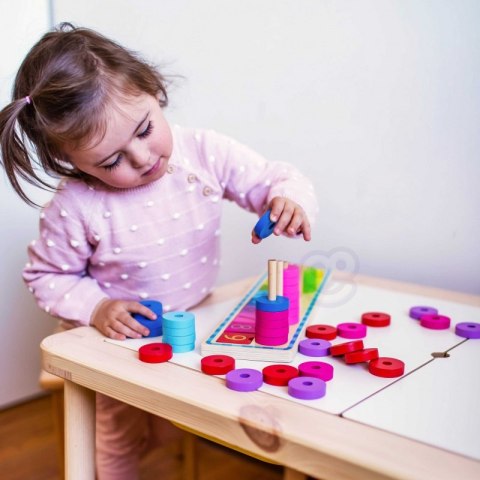 GREEN Układanka Nauka Liczenia i Kolorów Montessori 56 el.