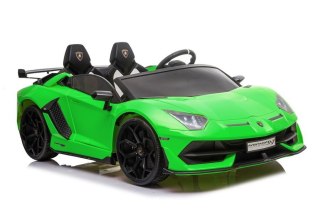 AUTO NA AKUMULATOR DLA 2 DZIECI LAMBORGHINI AVENTADOR DRIFT 15KM/H 2X200W PILOT LED EVA SKÓRA MP3