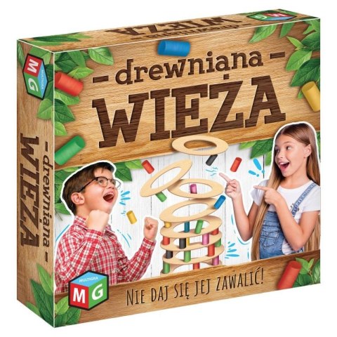 GRA ZRĘCZNOŚCIOWA DREWNIANA WIEŻA DLA DZIECI MULTIGRA