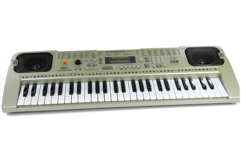 KEYBOARD ORGANY PIANINO MQ807 DLA DZIECKA USB MIKROFON 2 GŁOŚNIKI ZASILACZ