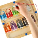 Tablica magnetyczna edukacyjna montessori sortowanie nauka kolorów buty 30 x 30 cm