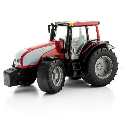 DUŻY TRAKTOR Z KOPARKĄ FARM WORLD SKRĘTNE KOŁA OTWIERANE DRZWI RUCHOMA ŁYŻKA