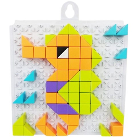 Gra Logiczna Układanka Karty Montessori Tangram Puzzle Klocki Mozaika 128