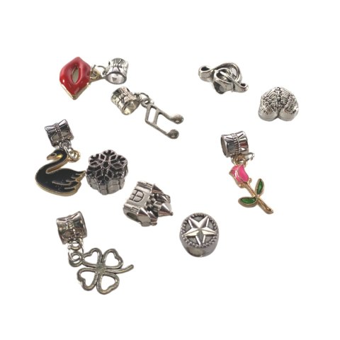 ZESTAW DO ROBIENIA BIŻUTERII BRANSOLETEK DIY CHARMS BEADS KORALIKI PREZENT