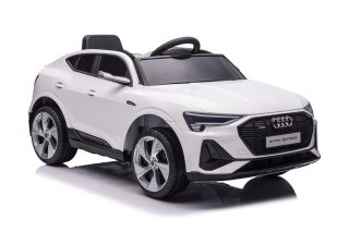 AUTO NA AKUMULATOR DLA DZIECKA AUDI E-TRON 4X4 LED EVA RADIO MP3 SKÓRA
