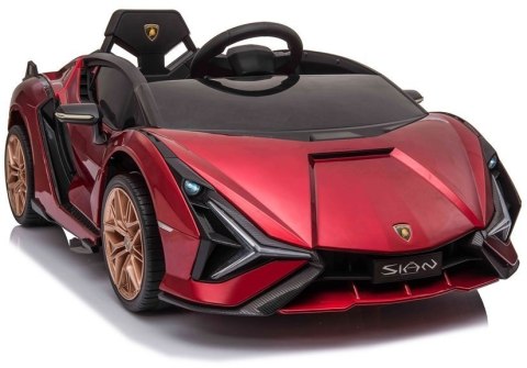 AUTO NA AKUMULATOR DLA DZIECKA LAMBORGHINI SIAN LAKIER PILOT EVA SKÓRA LED MP3