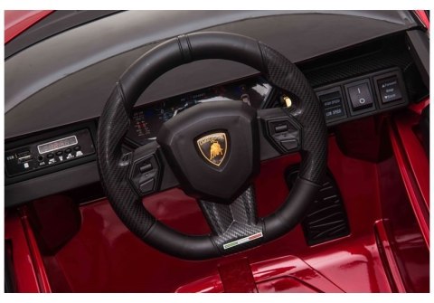 AUTO NA AKUMULATOR DLA DZIECKA LAMBORGHINI SIAN LAKIER PILOT EVA SKÓRA LED MP3