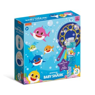 Mega Zestaw Bańki Mydlane Rekiny Baby Shark Duże Różdżki Tacka Płyn 450 ml