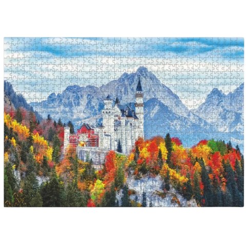 PUZZLE ZAMEK NEUSCHWANSTEIN 1000 ELEMENTÓW DO UŁOŻENIA DLA CAŁEJ RODZINY