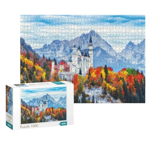 PUZZLE ZAMEK NEUSCHWANSTEIN 1000 ELEMENTÓW DO UŁOŻENIA DLA CAŁEJ RODZINY