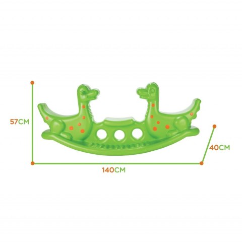 Bujak Wieloosobowy Dino Huśtawka Równoważna Zielona