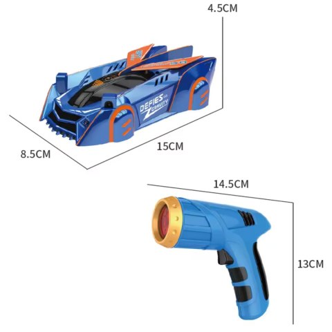 Samochód Jeżdżący Po Ścianach Zdalnie Sterowany RC Pistolet Laser Led