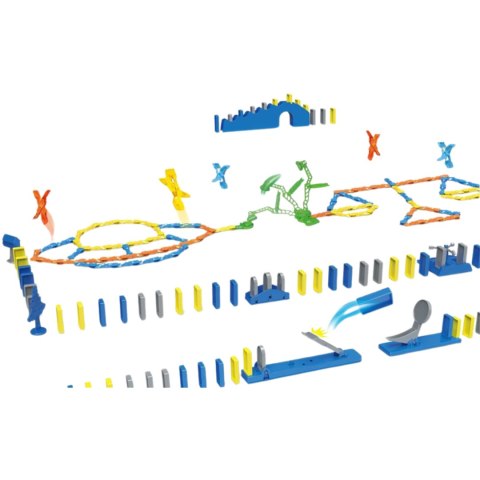 Edukacyjny Zestaw Klocków Domino Skaczące Klipsy Wyrzutnia 120 Elementów