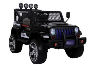 AUTO NA AKUMULATOR DŻIP JEEP S2388 SAMOCHÓD DLA DZIECKA 4X4 PILOT EVA SKÓRA LED RADIO