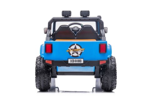 AUTO NA AKUMULATOR DLA DZIECKA JEEP DŻIP XB-1118 4X4 DO 100KG PILOT SKÓRA EVA LED