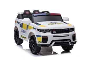 AUTO NA AKUMULATOR DLA DZIECKA POLICJA BBH-021 KOŁA EVA PILOT SKÓRA LED USB