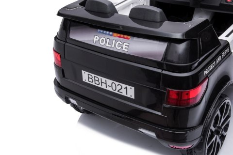 AUTO NA AKUMULATOR DLA DZIECKA POLICJA BBH-021 KOŁA EVA PILOT SKÓRA LED USB