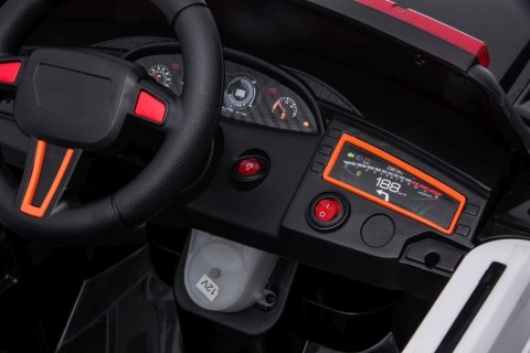 AUTO NA AKUMULATOR DLA DZIECKA POLICJA BBH-021 KOŁA EVA PILOT SKÓRA LED USB