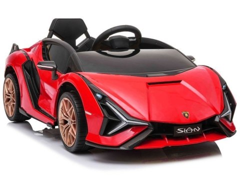 AUTO NA AKUMULATOR DLA DZIECKA LAMBORGHINI SIAN PILOT KOŁA EVA SKÓRA LED MP3