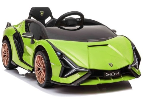 AUTO NA AKUMULATOR DLA DZIECKA LAMBORGHINI SIAN PILOT KOŁA EVA SKÓRA LED MP3