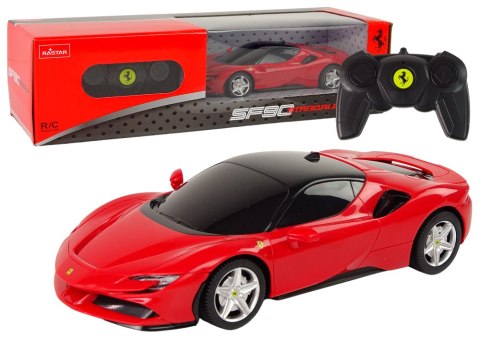 SAMOCHÓD ZDALNIE STEROWANY AUTO RC FERRARI SF90 1:24 RASTAR PILOT ŚWIATŁA