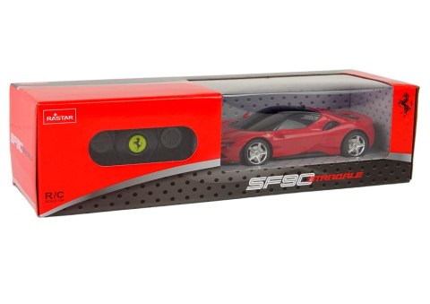 SAMOCHÓD ZDALNIE STEROWANY AUTO RC FERRARI SF90 1:24 RASTAR PILOT ŚWIATŁA