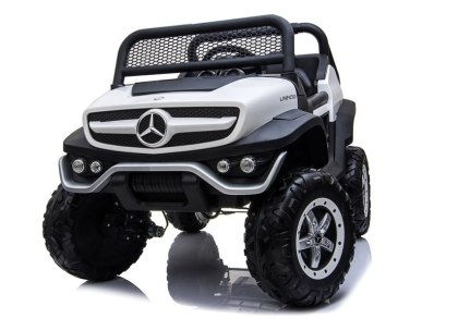 AUTO NA AKUMUALTOR DLA DZIECKA MERCEDES UNIMOG 4X4 PILOT SKÓRA LED MUZYKA