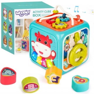 WOOPIE Interaktywna Kostka Sensoryczna Edukacyjna Montessori Sorter 6w1