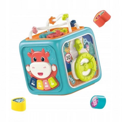 WOOPIE Interaktywna Kostka Sensoryczna Edukacyjna Montessori Sorter 6w1