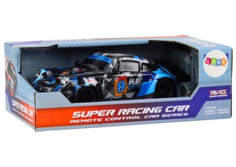 SAMOCHÓD ZDALNIE STEROWANY AUTO RC 1:18 DRIFT GUMOWE KOŁA PILOT 2.4G NIEBIESKI