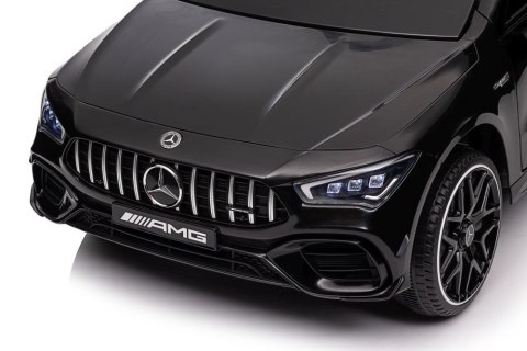 AUTO NA AKUMULATOR DLA DZIECKA MERCEDES CLA 45S AMG 4X4 LAKIER PILOT LED EVA SKÓRA MP3