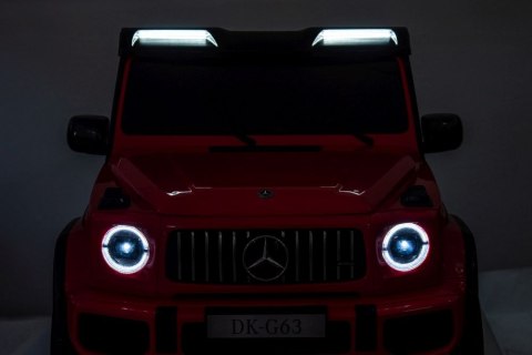 AUTO NA AKUMULATOR DLA 2 DZIECI MERCEDES G63 XXL 4X4 EVA SKÓRA PILOT LED MP3