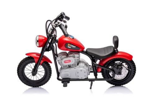 MOTOR NA AKUMULATOR DLA DZIECKA CHOPPER A9902 350W KOŁA POMPOWANE SKÓRA LED