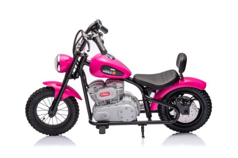 MOTOR NA AKUMULATOR DLA DZIECKA CHOPPER A9902 350W KOŁA POMPOWANE SKÓRA LED