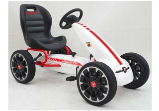 GOKART NA PEDAŁY DLA DZIECI 3-6 LAT ABARTH KOŁA EVA HAMULEC RĘCZNY DO 30KG