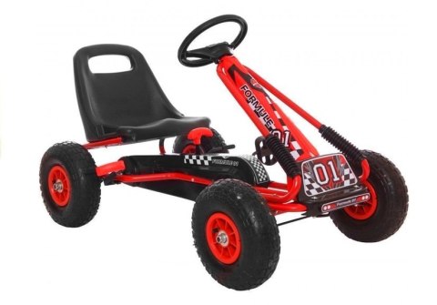 Gokart Czerwony A-15 Pompowane Koła Gokart Czerwony A-15 Pompowane Koła