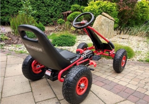 Gokart Czerwony A-15 Pompowane Koła Gokart Czerwony A-15 Pompowane Koła