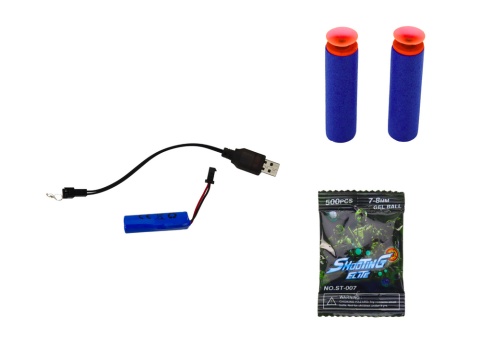 Elektryczny Pistolet Na Kulki Wodne Strzałki 2w1 Zielony Akumulator Ładowarka