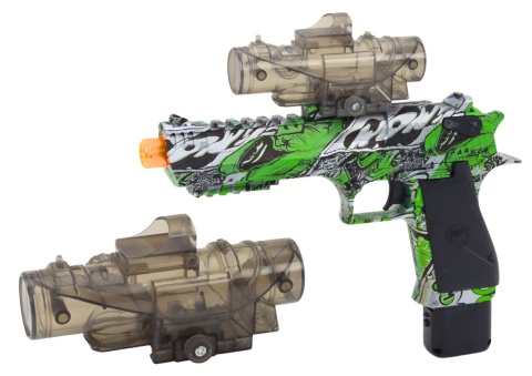 Elektryczny Pistolet Na Kulki Wodne Strzałki 2w1 Zielony Akumulator Ładowarka
