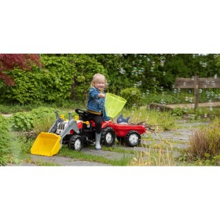 Rolly Toys rollyKid-X Traktor na Pedały czerwony z Łyżką i Przyczepą STEYR Czerwony