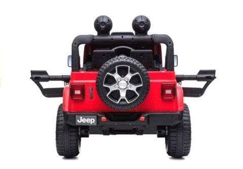 AUTO NA AKUMULATOR DLA DZIECKA JEEP WRANGLER RUBICON EVA LED SKÓRA PILOT 2.4G