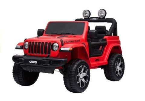 AUTO NA AKUMULATOR DLA DZIECKA JEEP WRANGLER RUBICON EVA LED SKÓRA PILOT 2.4G