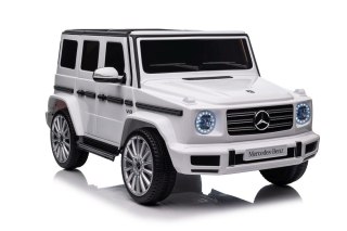 SAMOCHÓD NA AKUMULATOR DLA DZIECKA AUTO MERCEDES G500 4X4 LED PILOT EVA SKÓRA MP3