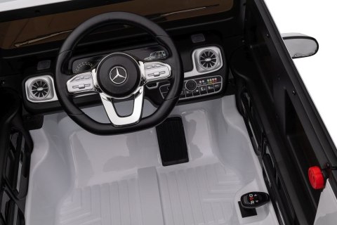 SAMOCHÓD NA AKUMULATOR DLA DZIECKA AUTO MERCEDES G500 4X4 LED PILOT EVA SKÓRA MP3