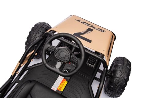 DUŻE AUTO NA AKUMULATOR DLA DZIECI GOKART BUGGY A8812 24V 2X100W SKÓRA EVA