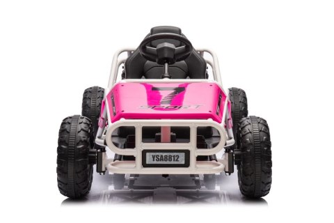 DUŻE AUTO NA AKUMULATOR DLA DZIECI GOKART BUGGY A8812 24V 2X100W SKÓRA EVA