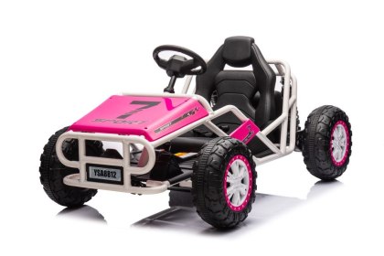 DUŻE AUTO NA AKUMULATOR DLA DZIECI GOKART BUGGY A8812 24V 2X100W SKÓRA EVA