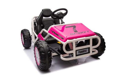 DUŻE AUTO NA AKUMULATOR DLA DZIECI GOKART BUGGY A8812 24V 2X100W SKÓRA EVA