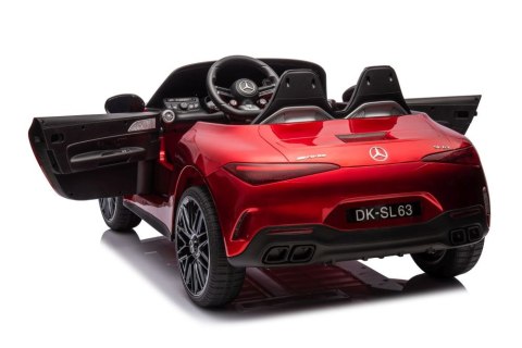 AUTO NA AKUMULATOR DLA DZIECI MERCEDES AMG SL63 2X200W LAKIER PILOT SKÓRA EVA LED RADIO MP3