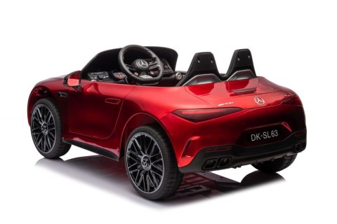 AUTO NA AKUMULATOR DLA DZIECI MERCEDES AMG SL63 2X200W LAKIER PILOT SKÓRA EVA LED RADIO MP3